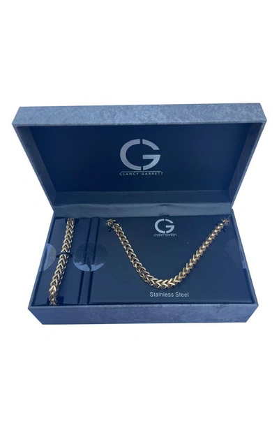 Shop Clancy Garrett Franco Chain Necklace & Bracelet Set In Gold