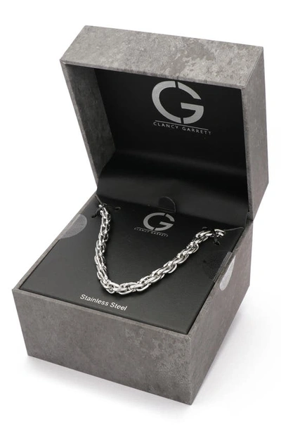 Shop Clancy Garrett Long Round Box Chain Necklace In Gunmetal