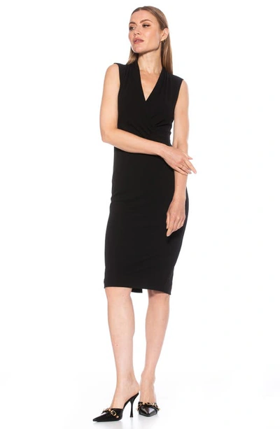 Shop Alexia Admor Cora Ruched Asymmetric Sheath Dress In Black