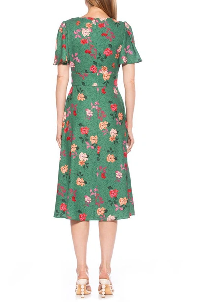 Shop Alexia Admor Lulu Sweetheart Fit & Flare Midi Dress In Polka Floral