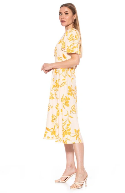Shop Alexia Admor Lulu Sweetheart Fit & Flare Midi Dress In Beige Floral
