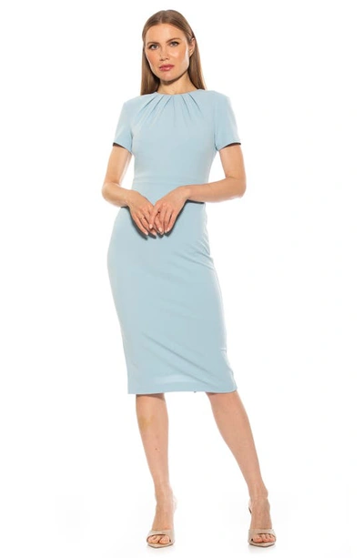 Shop Alexia Admor Quinn Stretch Sheath Dress In Halogen Blue