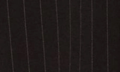 Shop Adrianna Papell Pinstripe Jacket In Black/ Ivory Stripe