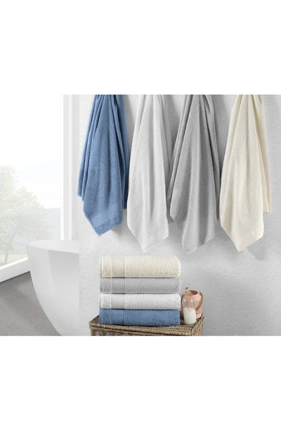 Shop Chic Jacquard Weave Cotton 2-piece Bath Sheet Set In Blue