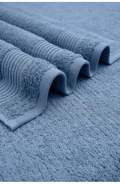 Shop Chic Jacquard Weave Cotton 2-piece Bath Sheet Set In Blue
