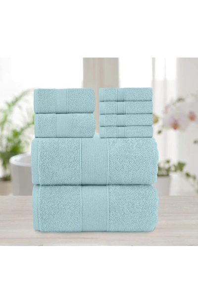 Shop Chic Turkish Cotton 6-piece Bath Towel Set In Blue