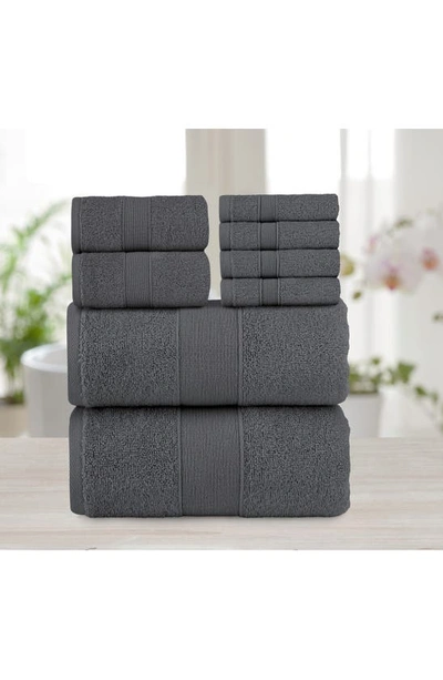 Shop Chic Turkish Cotton 6-piece Bath Towel Set In Charcoal