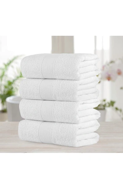 Shop Chic Turkish Cotton 4-piece Bath Towel Set In White
