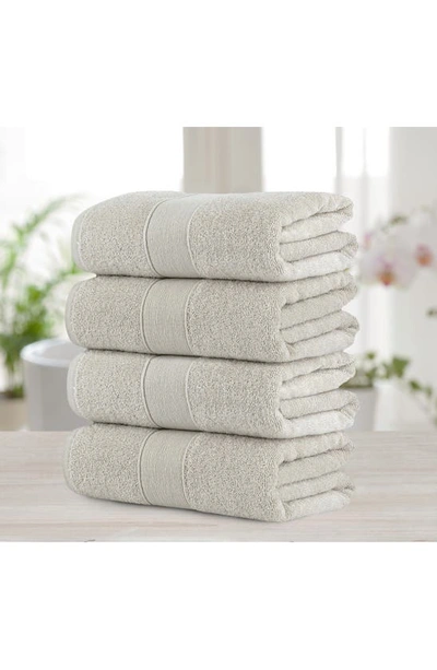 Shop Chic Turkish Cotton 4-piece Bath Towel Set In Taupe