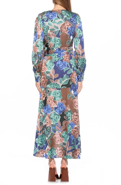 Shop Alexia Admor Floral Long Sleeve Wrap Maxi Dress In Multi Floral