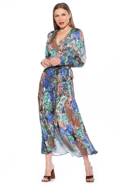 Shop Alexia Admor Floral Long Sleeve Wrap Maxi Dress In Multi Floral