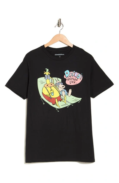 Shop The Forecast Agency Rocko's Modern Life Graphic T-shirt In Black