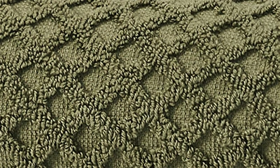 Shop Woven & Weft Diamond Textured 6-pack Cotton Towels In Olive