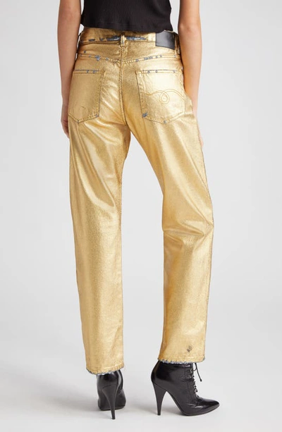 Shop R13 Boyfriend Jeans In Gold Indigo