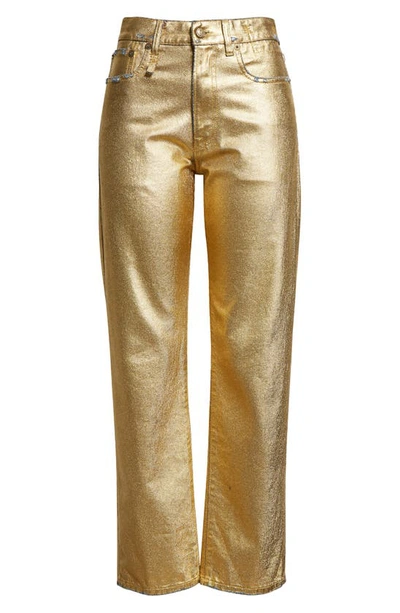 Shop R13 Boyfriend Jeans In Gold Indigo