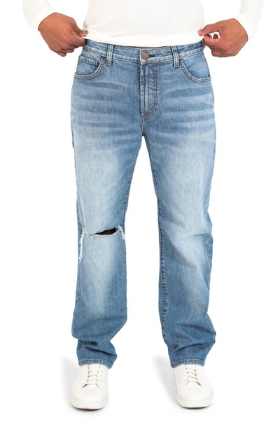 Shop Monfrere Jayden Ripped Straight Leg Jeans In Distressed Sunset