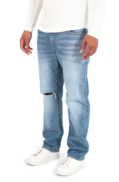 Shop Monfrere Jayden Ripped Straight Leg Jeans In Distressed Sunset