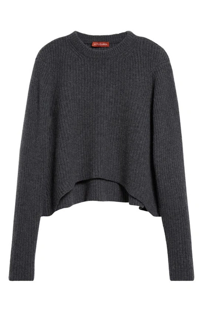 Shop Altuzarra Neale Wool & Cashmere Crewneck Sweater In Iron Melange