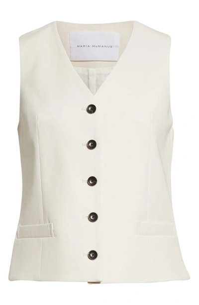 Maria Mcmanus Organic Cotton Tailored Vest In Ivory