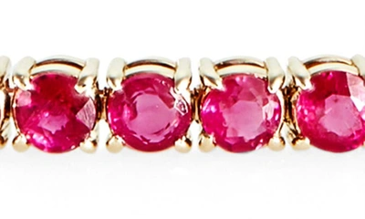 Shop Valani Atelier Ruby Tennis Bracelet In Yellow Gold/ Ruby/ Diamond