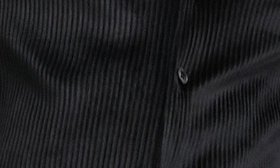 Shop Asos Design Relaxed Velvet Rib Camp Shirt In Black