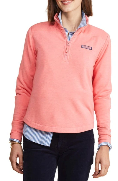 Shop Vineyard Vines Dreamcloth Relaxed Half Zip Sweatshirt In Rum Runner Heather