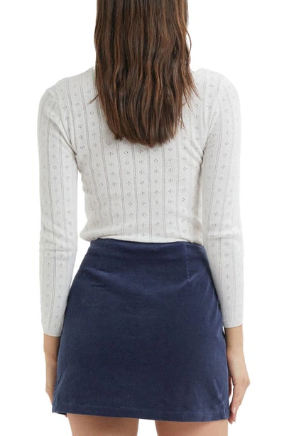 Rolla's Andie Patch Pocket Cotton Corduroy Miniskirt In Navy Cord