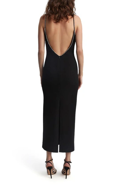Shop Bardot Vira Diamante Trim Cocktail Midi Dress In Black