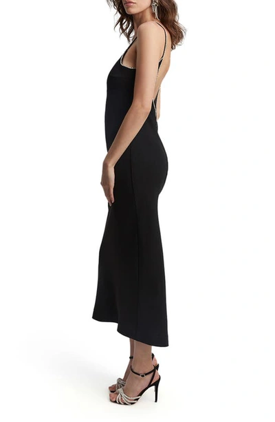 Shop Bardot Vira Diamante Trim Cocktail Midi Dress In Black