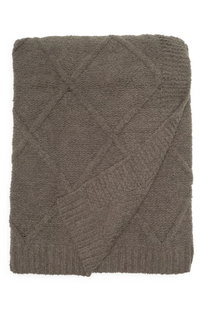 Shop Northpoint Diamond Cozy Knit Throw In Chino