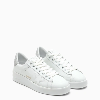 Shop Golden Goose Deluxe Brand White Purestar Low Sneakers