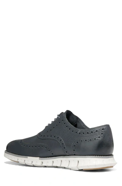 Shop Cole Haan Zerogrand Wingtip Derby In Turbulence/ Monument