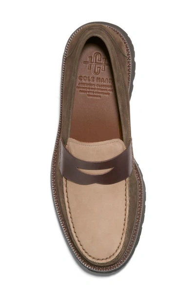 Shop Cole Haan American Classics Penny Loafer In Ch Deep Olive/ Ch Dark Latte