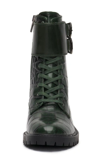 Shop Vince Camuto Fawdry Combat Boot In Deep Green