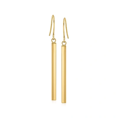 Ross-simons 14kt Yellow Gold Linear Drop Earrings In Yellow