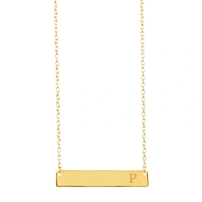 Sterling Forever Sterling Silver Bar Initial Necklace In Multi