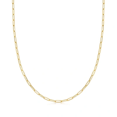 Ross-simons Italian 18kt Yellow Gold Paper Clip Link Necklace In Gold