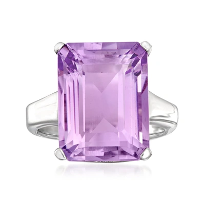 Shop Ross-simons Amethyst Ring In Sterling Silver In Purple