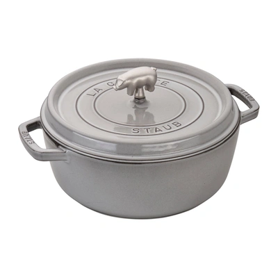 STAUB CAST IRON 6-QT COCHON SHALLOW WIDE ROUND COCOTTE 