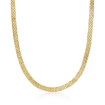 Ross-simons Italian 18kt Yellow Gold Bismark-link Necklace In Gold