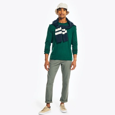 Nautica Mens Crewneck Long-sleeve T-shirt In Multi