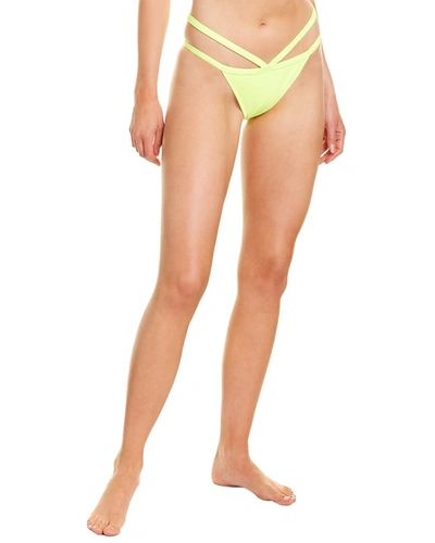 Shop Sportsillustrated Swim Sports Illustrated Swim Strappy Banded Bikini Bottom In Yellow
