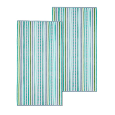 Shop Superior Cotton Stitch Stripe Textured (set Of 2) Oversized Beach Towel