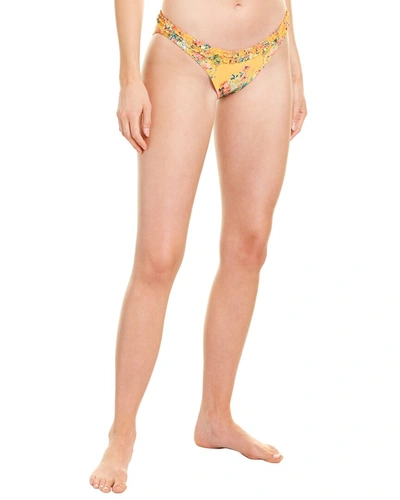 Shop Agua Bendita Corinna Bikini Bottom In Yellow