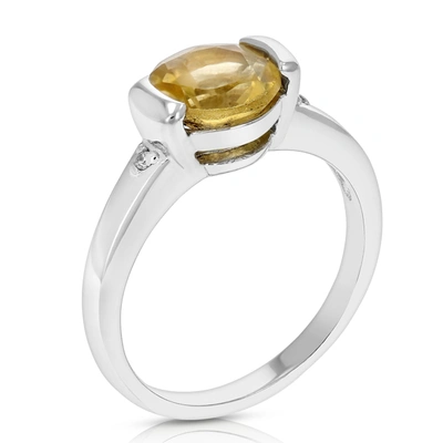 Shop Vir Jewels 1.30 Cttw Citrine Ring In .925 Sterling Silver With Rhodium Plating Round Shape