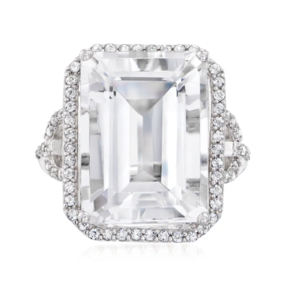 Ross-simons Rock Crystal Ring With . White Topaz In Sterling Silver