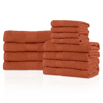 Superior Eco-friendly Ringspun Cotton Modern Absorbent 12-piece Towel Set