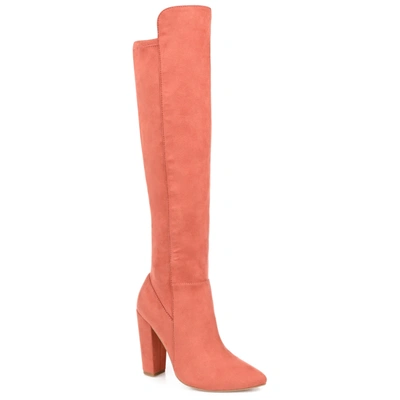 Journee Collection Collection Women's Tru Comfort Foam Extra Wide Calf Dominga Boot In Pink