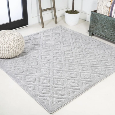 Jonathan Y Portmany Neutral Diamond Trellis Indoor/outdoor Area Rug