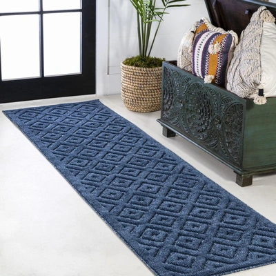 Jonathan Y Portmany Neutral Diamond Trellis Indoor/outdoor Area Rug